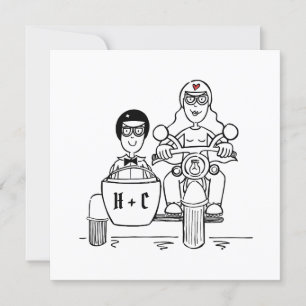 Custom Motorrad und Sidecar Abend Einladung