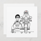 Custom Motorrad und Sidecar Abend Einladung (Vorne/Hinten)