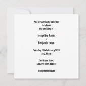 Custom Motorrad und Sidecar Hochzeitseinladung Einladung (Rückseite)