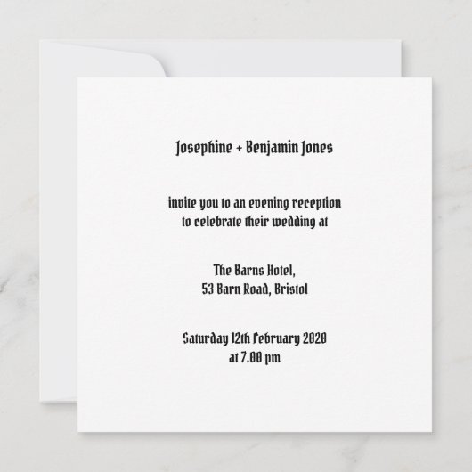 Custom Motorrad und Sidecar Hochzeitseinladung Einladung (Rückseite)