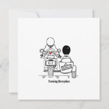 Custom Motorrad und Sidecar Wedding