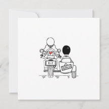 Custom Motorrad und Sidecar Wedding
