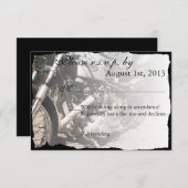 Custom Motorrad Wedding RSVP Karte (Vorne/Hinten)