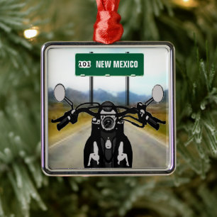 CUSTOM Motorradtour Ornament Aus Metall