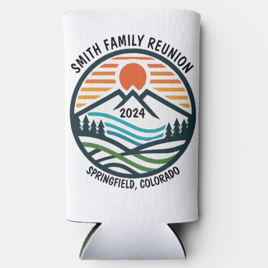 Custom Mountain oder Ski Trip Selters Dosenkühler (Vorderseite)