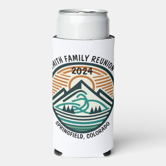 Custom Mountain oder Ski Trip Selters Dosenkühler (Seltzer Vorderseite)