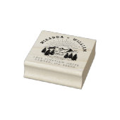 Custom Mountain Pine Tree Wedding Rücksendeadresse Gummistempel (Stempel)
