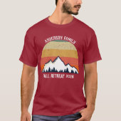 Custom Mountain Sunset Family Wiedersehen Red T-Shirt (Vorderseite)