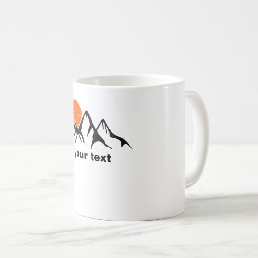 Custom Mountain Sunset Kaffeetasse (VorderseiteRechts)