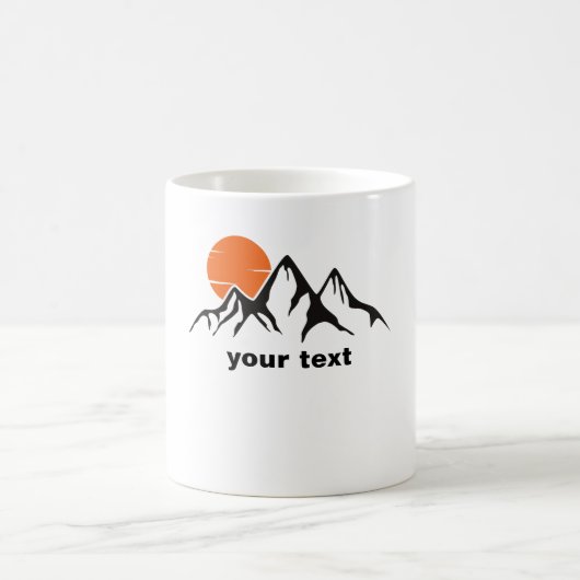 Custom Mountain Sunset Kaffeetasse (Mittel)