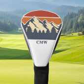 Custom Mountain Sunset Monogram Golf Headcover
