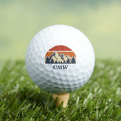 Custom Mountain Sunset Monogram Golfball (Insitu T-Shirt)