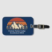 Custom Mountain Sunset Nature Retreat Travel Lodge Gepäckanhänger (Vorderseite (Horizontal))