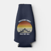 Custom Mountain Sunset Navy Blue Flaschenkühler (Vorderseite)