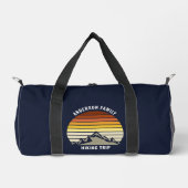 Custom Mountain Sunset Navy Blue Wandern Duffle Bag (Vorderseite)