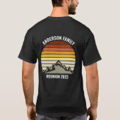 Custom Mountain Sunset Road Trip Pocket & Back T-Shirt (Rückseite)