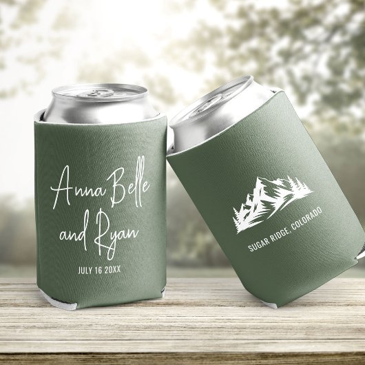 Custom Mountain Wedding Guest Gefallen Dosenkühler