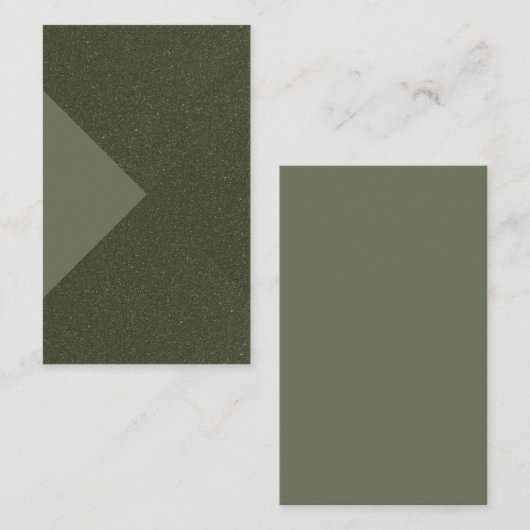 Custom Mouse Green Textured Triangle Business Card Visitenkarte (Vorne/Hinten)
