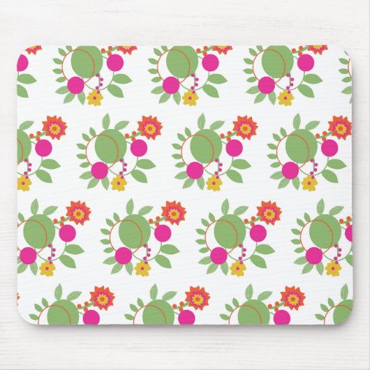 Custom Mouse Hippy Floral Garden Mousepad (Vorne)