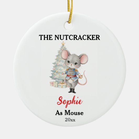 Custom Mouse Nutcracker Photo Christmas Keramik Ornament (Vorne)