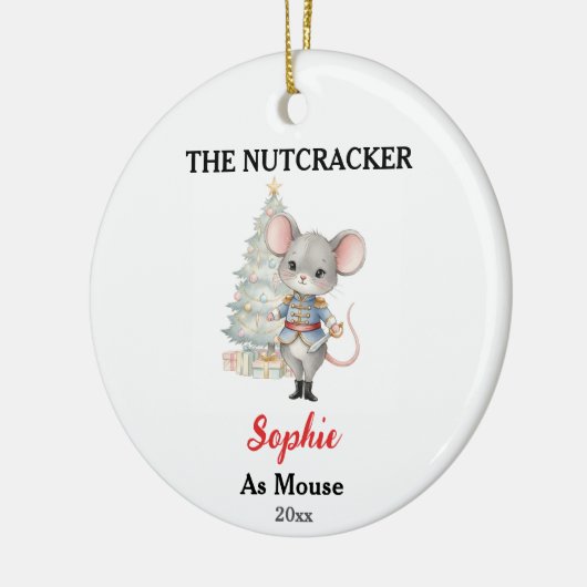 Custom Mouse Nutcracker Photo Christmas Keramik Ornament (Links)