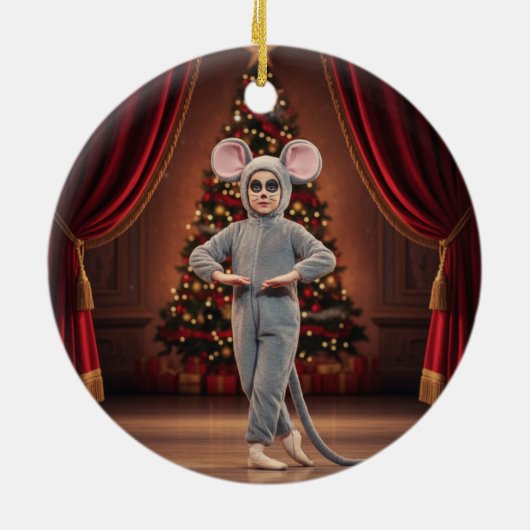Custom Mouse Nutcracker Photo Christmas Keramik Ornament (Hinten)