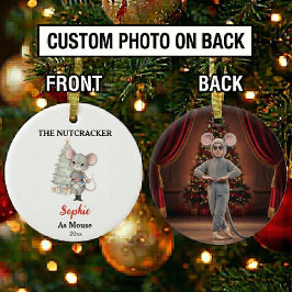 Custom Mouse Nutcracker Photo Christmas Keramik Ornament