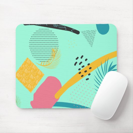 Custom Mouse Pad Abstrakt Aquamarine Tropische Kun Mousepad (Mit Mouse)