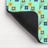 Custom Mouse Pad Abstrakt Florals Aqua Mousepad (Ecke)