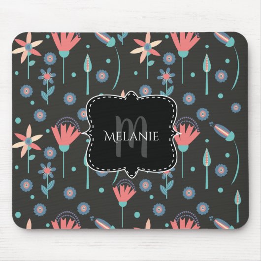 Custom Mouse Pad Funky Florals Mousepad (Vorne)