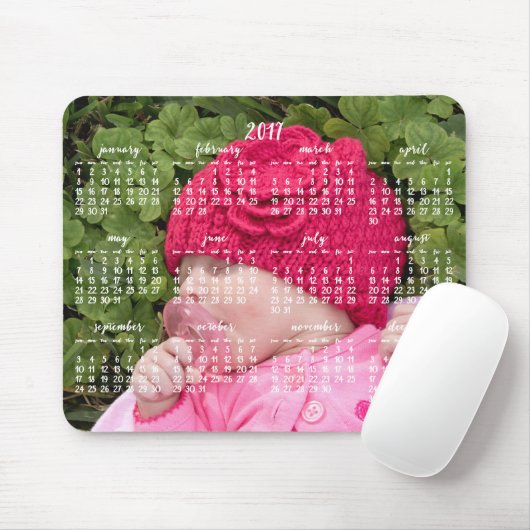 Custom Mouse Pad Kalender 2017 Foto hinzufügen Mousepad (Mit Mouse)