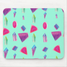 Custom Mouse Pad Kristalle Edelsteine Diamonds Aqu