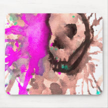 Custom Mouse Pad Neon Skelettin Kunst