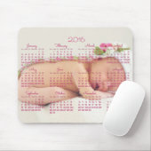 Custom Mouse Pad Pink Calendar 2016 Baby Foto Mousepad (Mit Mouse)
