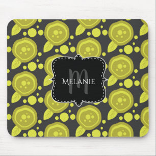 Custom Mouse Pad Poppies floral Rose Polka Dots Mousepad