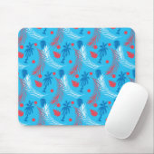Custom Mouse Pad Tropical Patriotic Red Blue Mousepad (Mit Mouse)