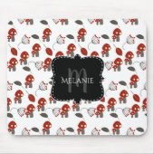 Custom Mouse Pad Whimiscial Red Mushroom Garden Mousepad (Vorne)