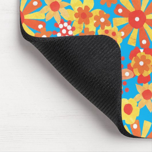 Custom Mousepad; Ditzy Orange Blume Mousepad (Ecke)