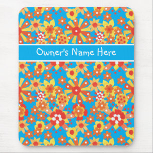Custom Mousepad; Ditzy Orange Blume Mousepad