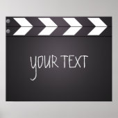 Custom Movie Director Clapboard Your Text Poster (Vorne)