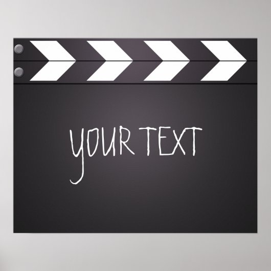 Custom Movie Director Clapboard Your Text Poster (Vorne)