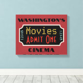 Custom Movie Theater Sign Art Leinwanddruck (Insitu (Holzboden))