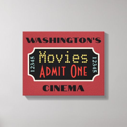 Custom Movie Theater Sign Art Leinwanddruck (Vorderseite)
