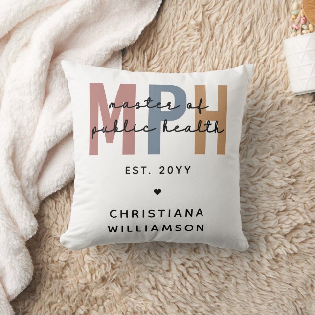 Custom MPH Master of Public Health Abschluss Kissen (Decke)