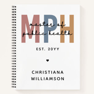 Custom MPH Master of Public Health Abschluss Notizblock