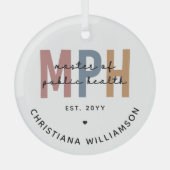 Custom MPH Master of Public Health Abschluss Ornament Aus Glas (Vorderseite)