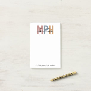 Custom MPH Master of Public Health Abschluss Post-it Klebezettel