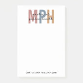 Custom MPH Master of Public Health Abschluss Post-it Klebezettel (Vorderseite)