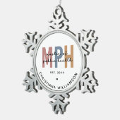 Custom MPH Master of Public Health Abschluss Schneeflocken Zinn-Ornament (Rechts)