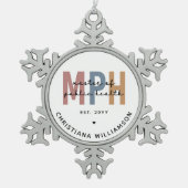 Custom MPH Master of Public Health Abschluss Schneeflocken Zinn-Ornament (Vorderseite)